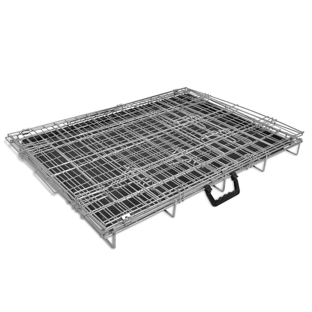Hopfällbar hundbur, metall M