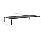 Kohotettu koiranpeti L textilene musta