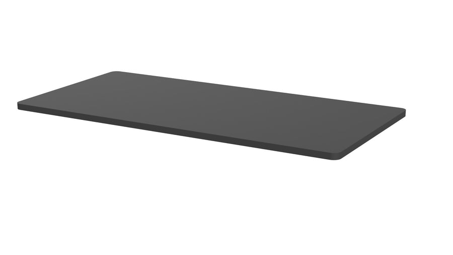 Sähköpöydän pöytälevy 120 x 60 cm – johtoläpivienti, MDF, musta