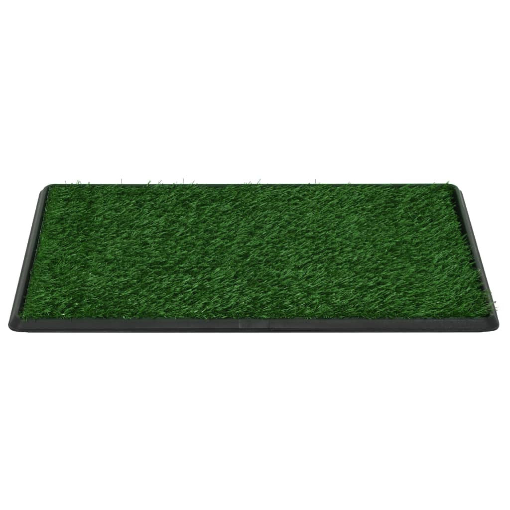 Husdjurstoalett på plattform och konstgräs, grön, 76x51x3 cm WC