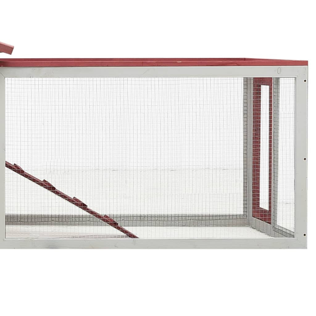 Kaninbur, röd, 303x60x86 cm – Preeco.fi