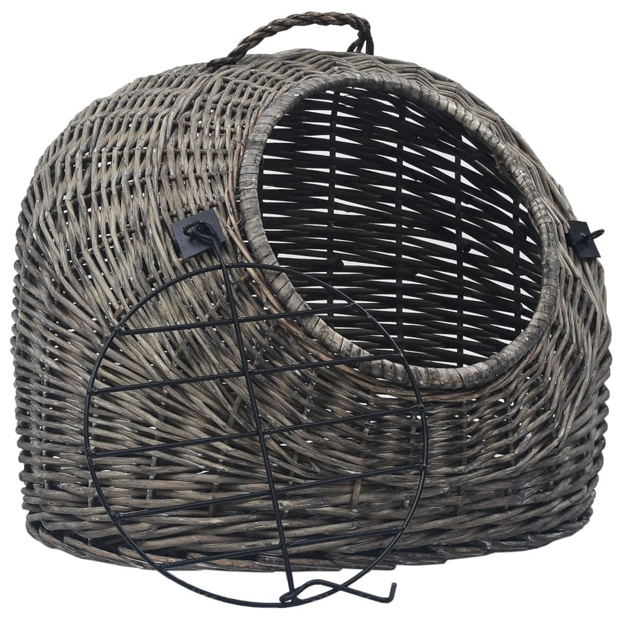 Kattbur korg grå 50x42x40 cm naturlig korg