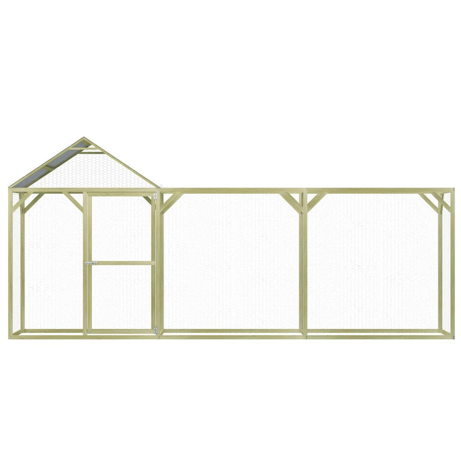 Kanahäkki 4,5x1,5x2 m kyllästetty mänty