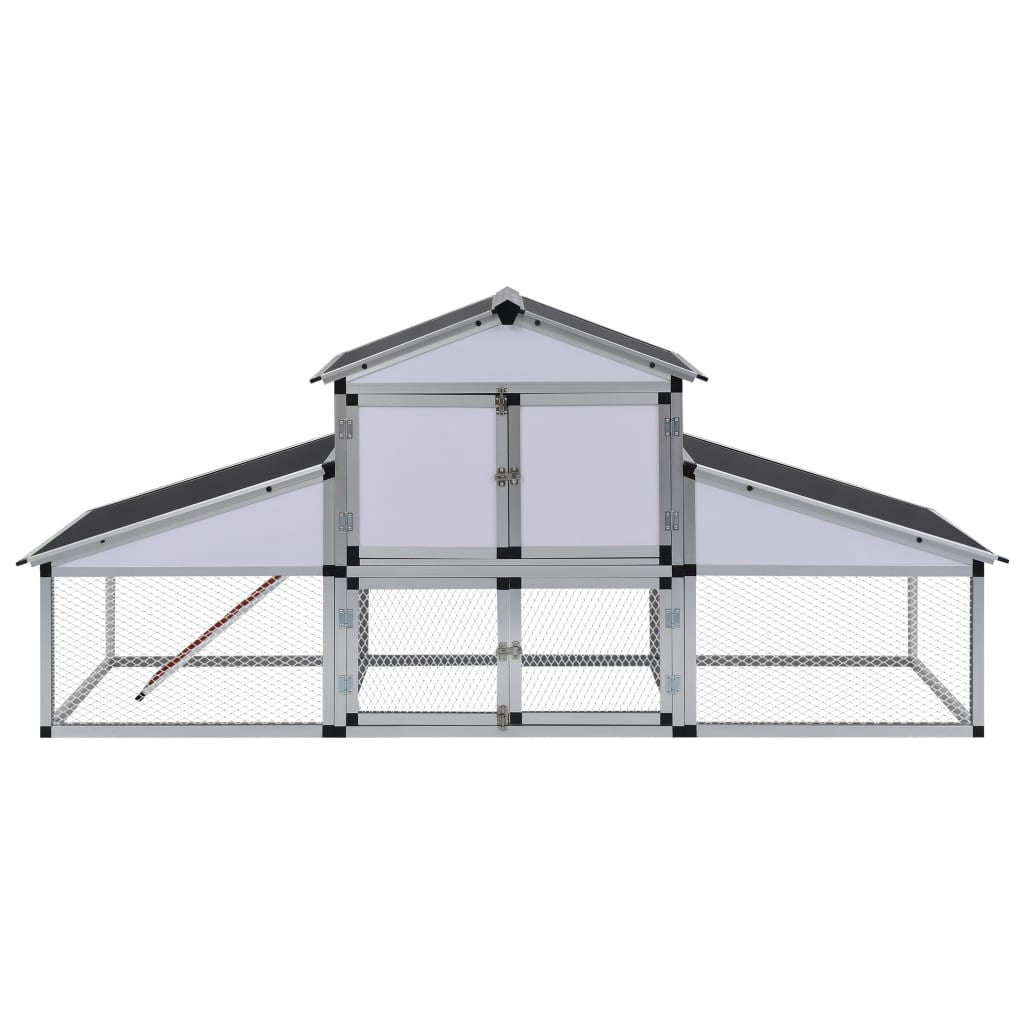 Hönshus med inhägnad och rede, aluminium