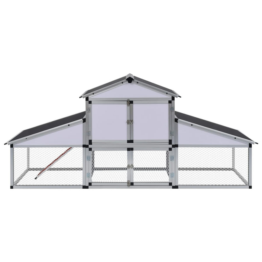 Hönshus med inhägnad och rede, aluminium