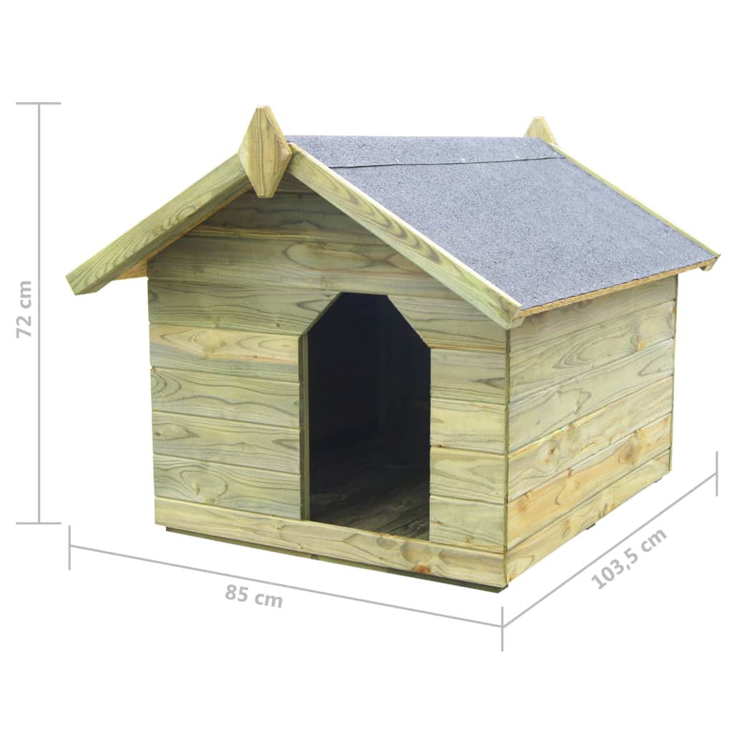 Koirankoppi avattavalla katolla, 85 x 103,5 x 72 cm