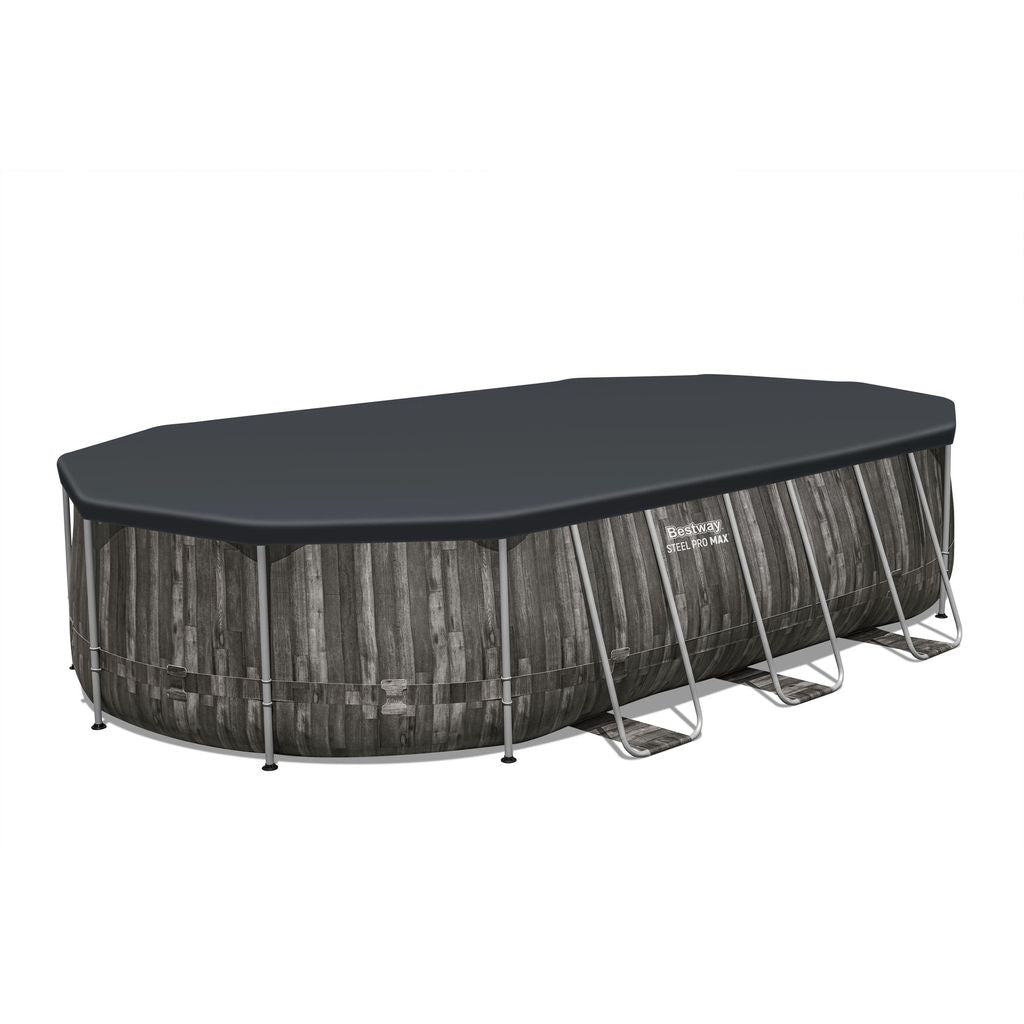 POWER STEEL OVAL POOL SET 6.10 x 3.66 x 1.22 M