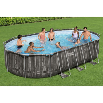 POWER STEEL OVAL POOL SET 6.10 x 3.66 x 1.22 M