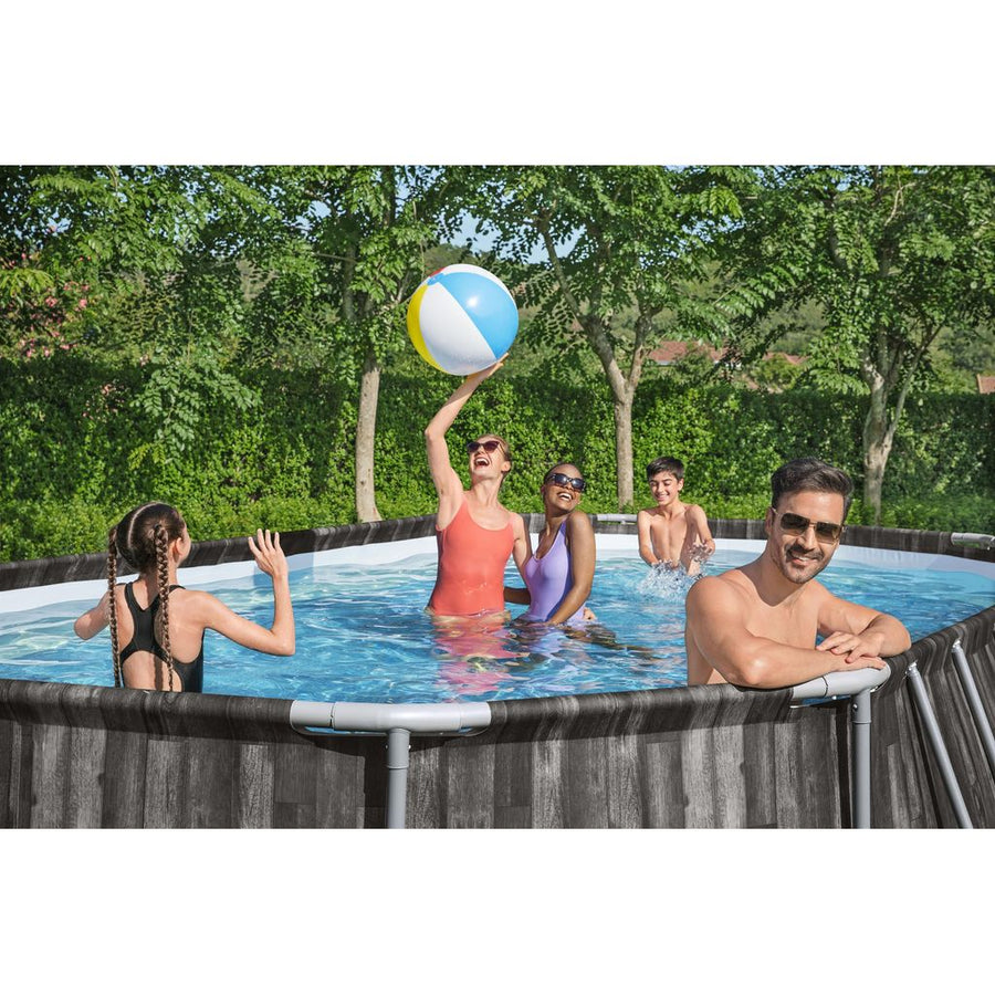 POWER STEEL OVAL POOL SET 6.10 x 3.66 x 1.22 M