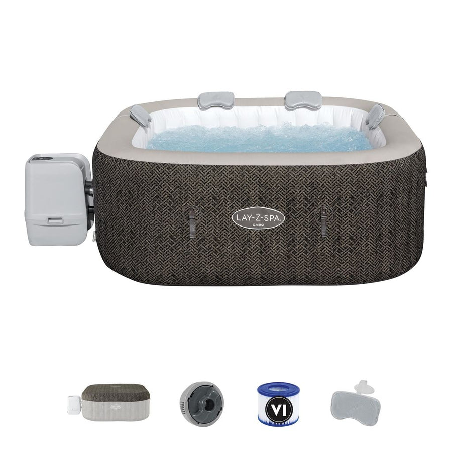 Utomhusbubbelpool Bestway Lay-Z-Spa Cabo Smart Hydrojet 6, 4–6 personer, 144 munstycken