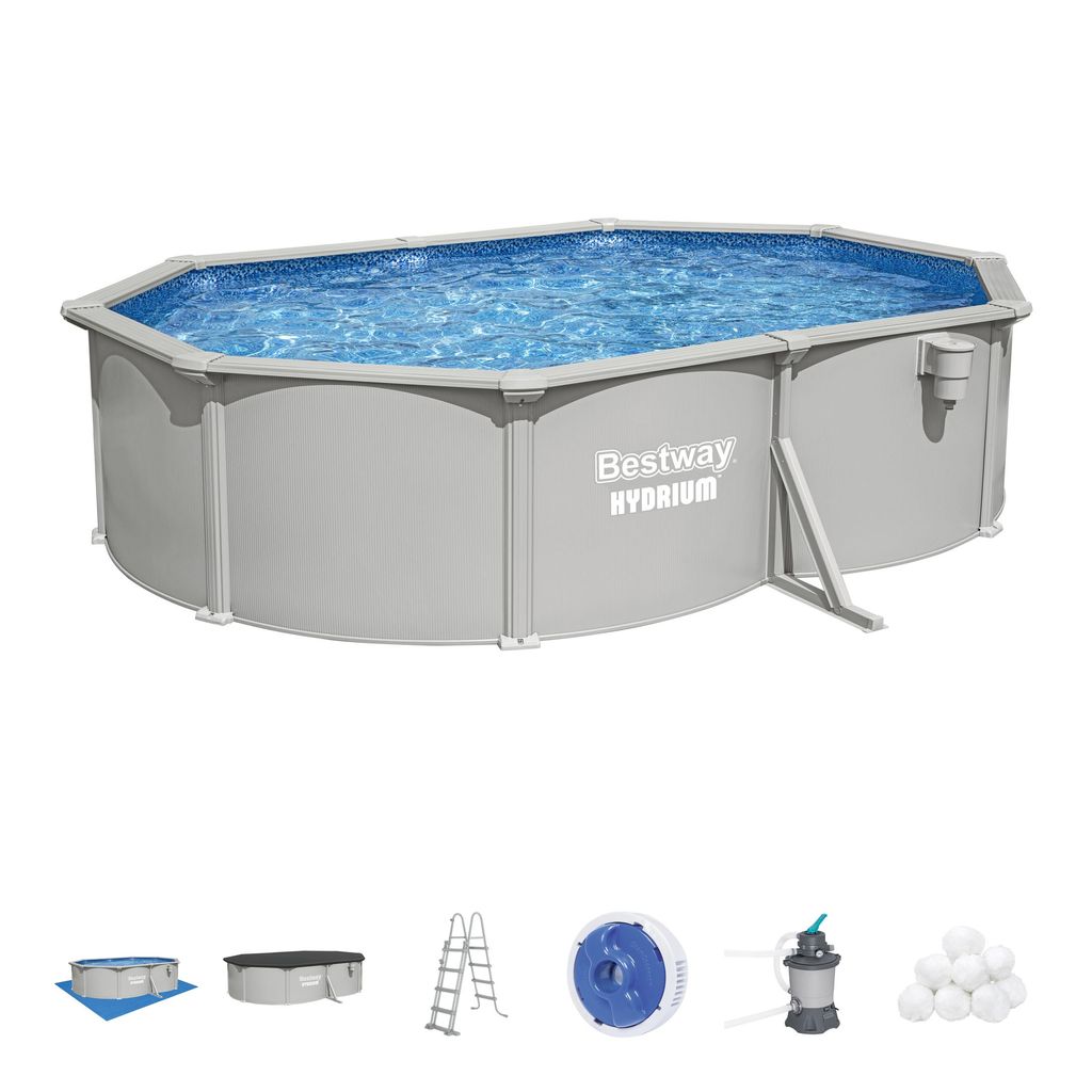 BESTWAY HYDRIUM OVAL POOL SET 5.00M X 3.66M X 1.22M