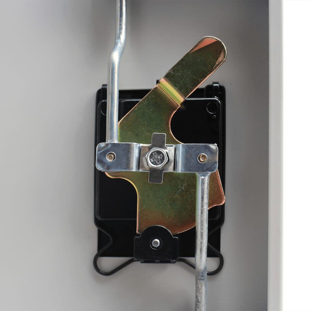 Toimistokaappi 2 ovella 90 cm harmaa metalli