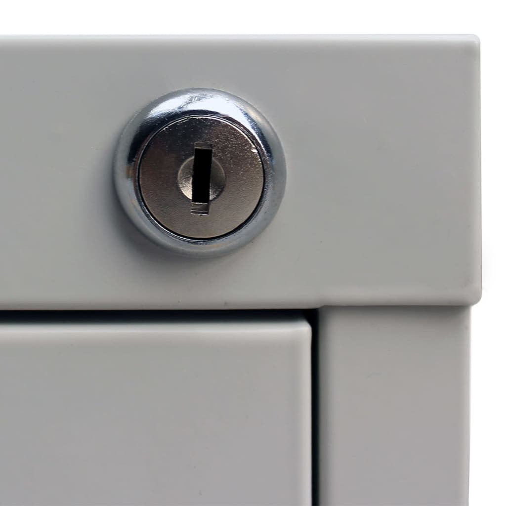 Arkistokaappi 3 vetolaatikolla 102,5 cm harmaa metalli