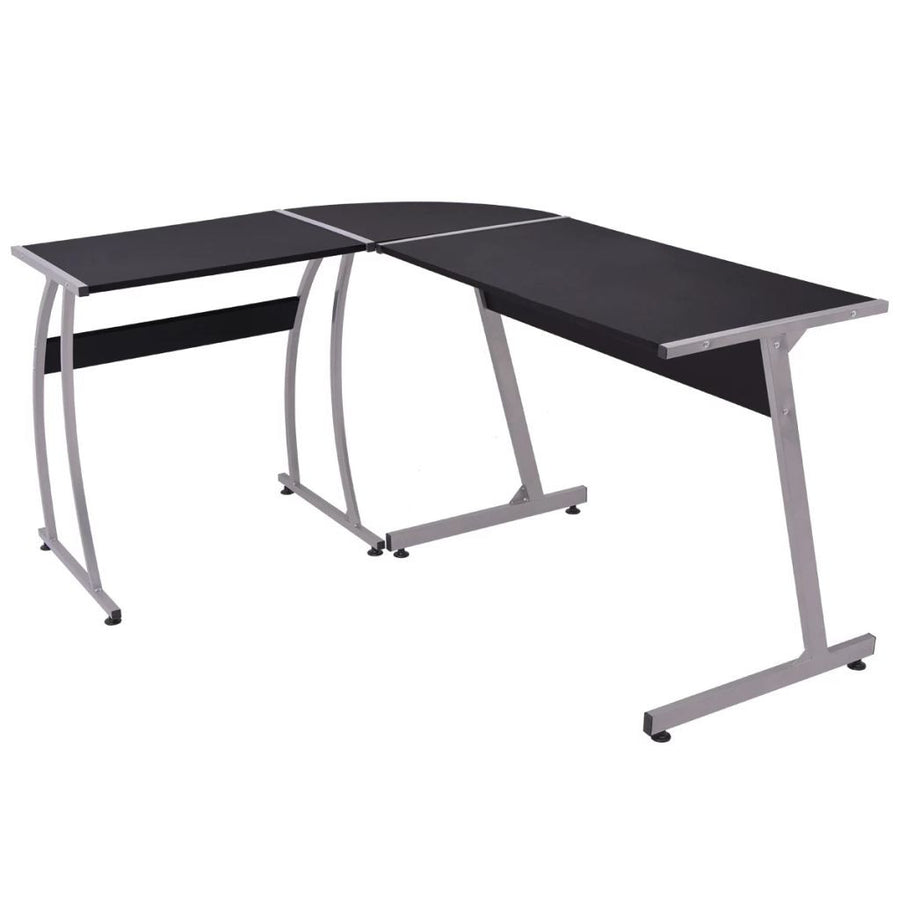 Hörnbord, L-form, svart