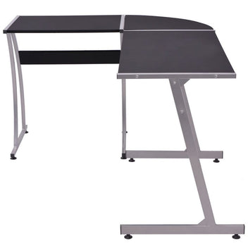 Hörnbord, L-form, svart