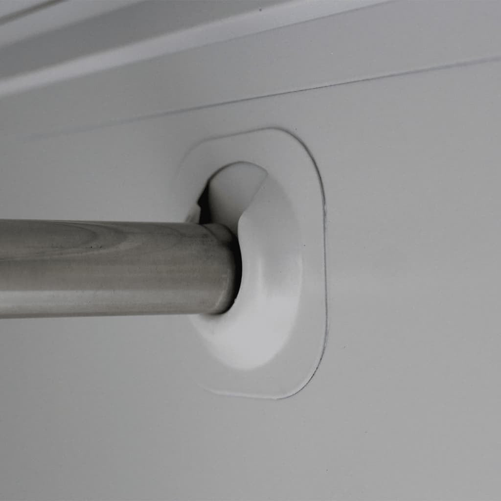 Låsbart skåp med 2 dörrar, stål, 90x40x180 cm, grått