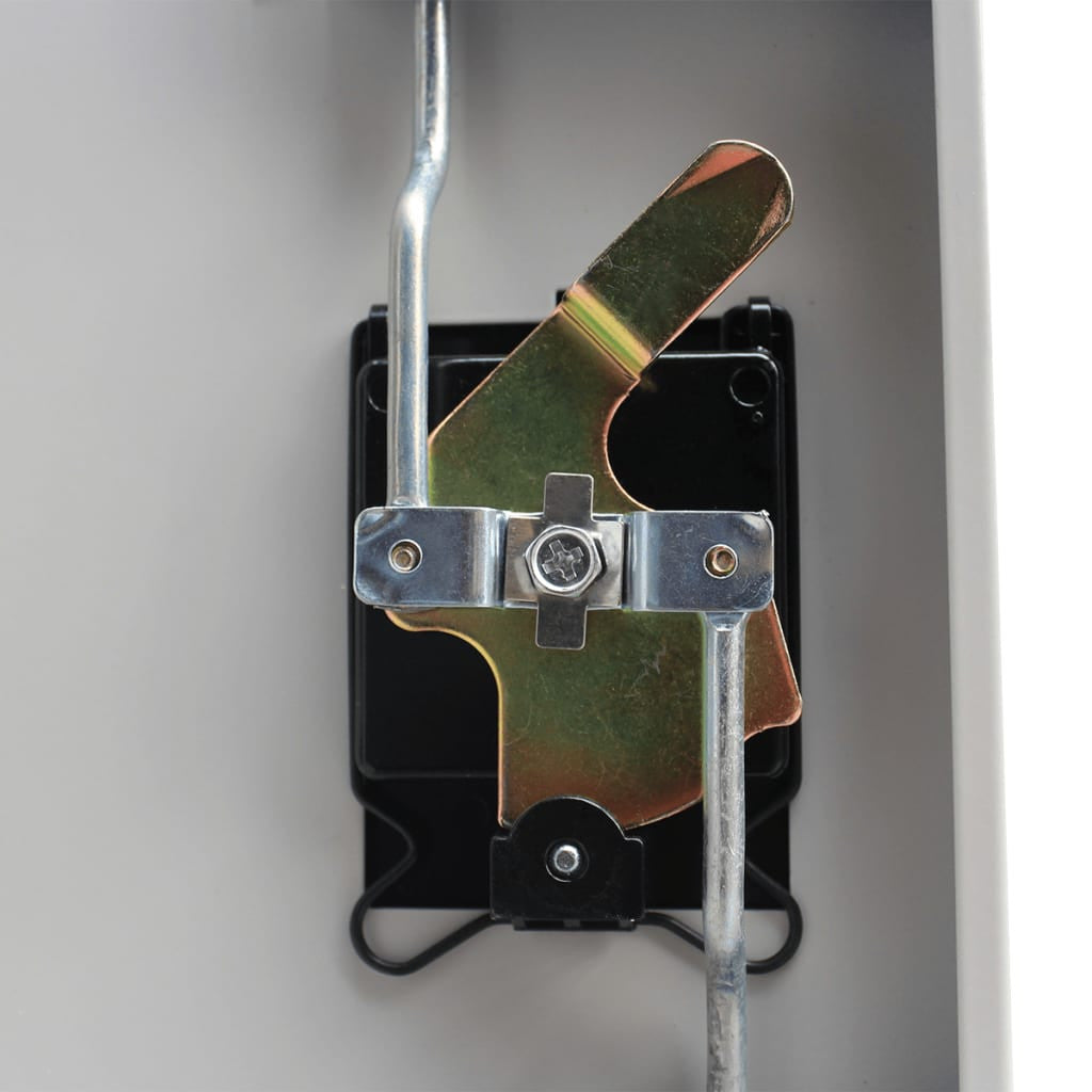 Lukkokaappi 2 ovella teräs 90x40x180 cm Harmaa