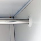 Låsbart skåp med 6 fack, stål, 90x45x180 cm, grått