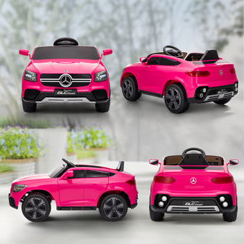 Lasten sähköauto Mercedes-Benz GLC Coupé 12V, kaukosäädin, LED ja musiikki, 3–6 v, pinkki