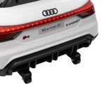 Lasten sähköauto Audi RS e-tron GT, kaukosäädin, turvavyö ja valot, 3–5 v, valkoinen