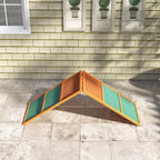 Koiran agility A-este, korkeus säädettävä, liukumaton, kuusi, 173 x 59 x 66 cm, oranssi