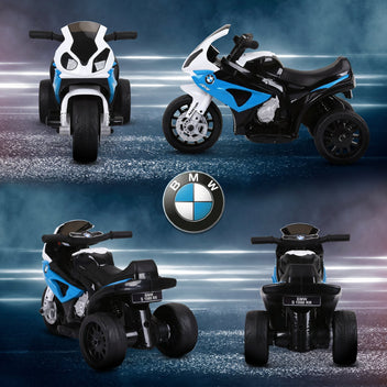 Lasten sähkömoottoripyörä BMW S1000RR 6V, musiikki ja ajovalo, 18–36 kk, sininen