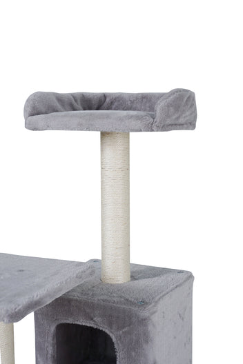 Kattklösbräda 170 cm – 55 x 55 cm botten, 3,4 mm sisal, ljusgrå