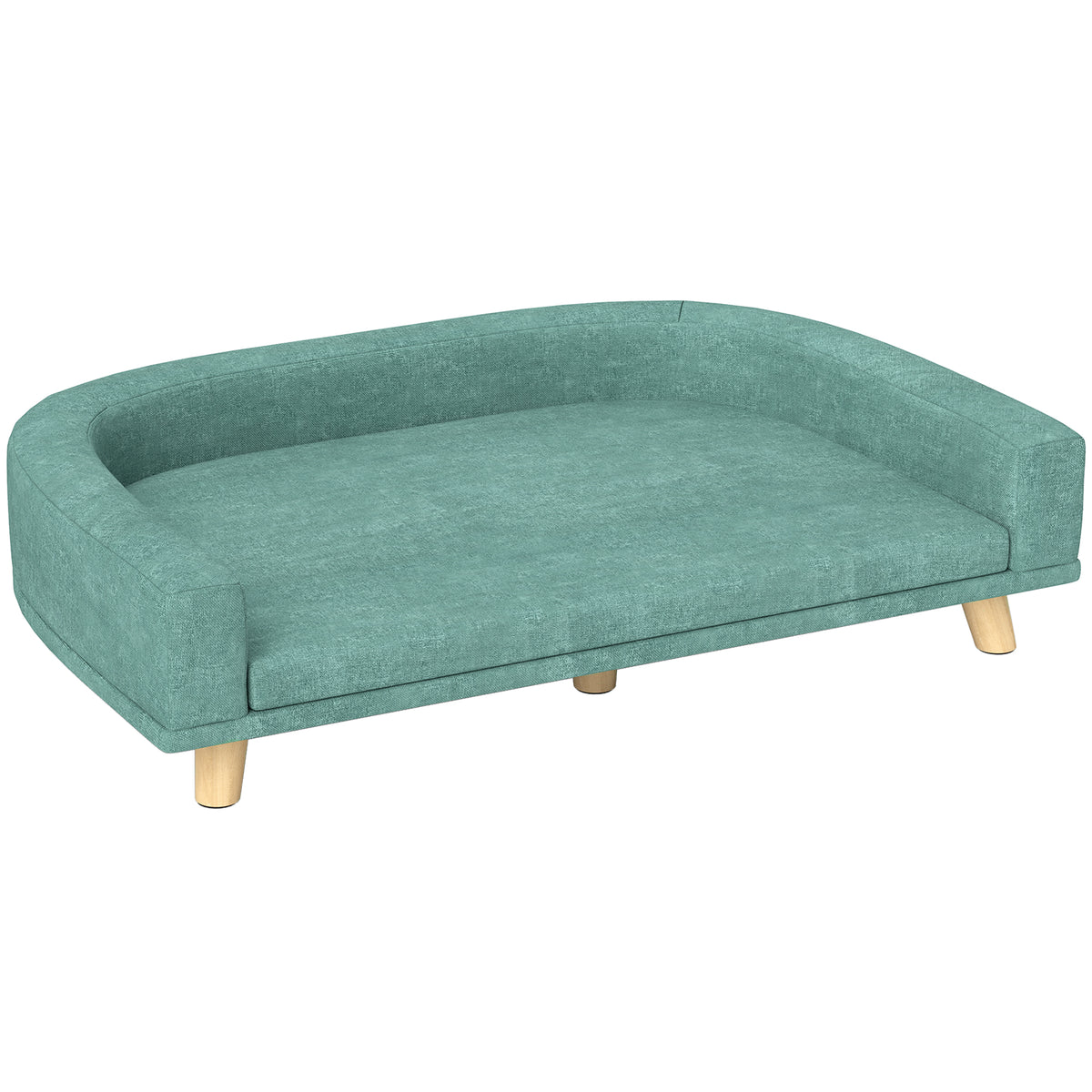 Koiran sohva isoille koirille 30 kg asti, paksu irrotettava tyyny, 98 x 67 x 25 cm, vihreä