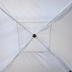 Pop-up-katos 2,95 x 2,95 m kantolaukulla, UV-suoja, valkoinen