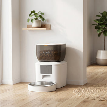 Ruokinta-automaatti WLAN 4 l, sovellusohjaus, 1–10 ateriaa, äänikutsu, valkoinen