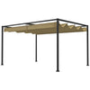 Pergola liukukatolla, 4 x 3 m, khaki