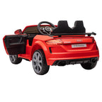 Lasten sähköauto Audi TT RS Roadster, kaukosäädin, musiikki ja LED, 3–5 v, punainen