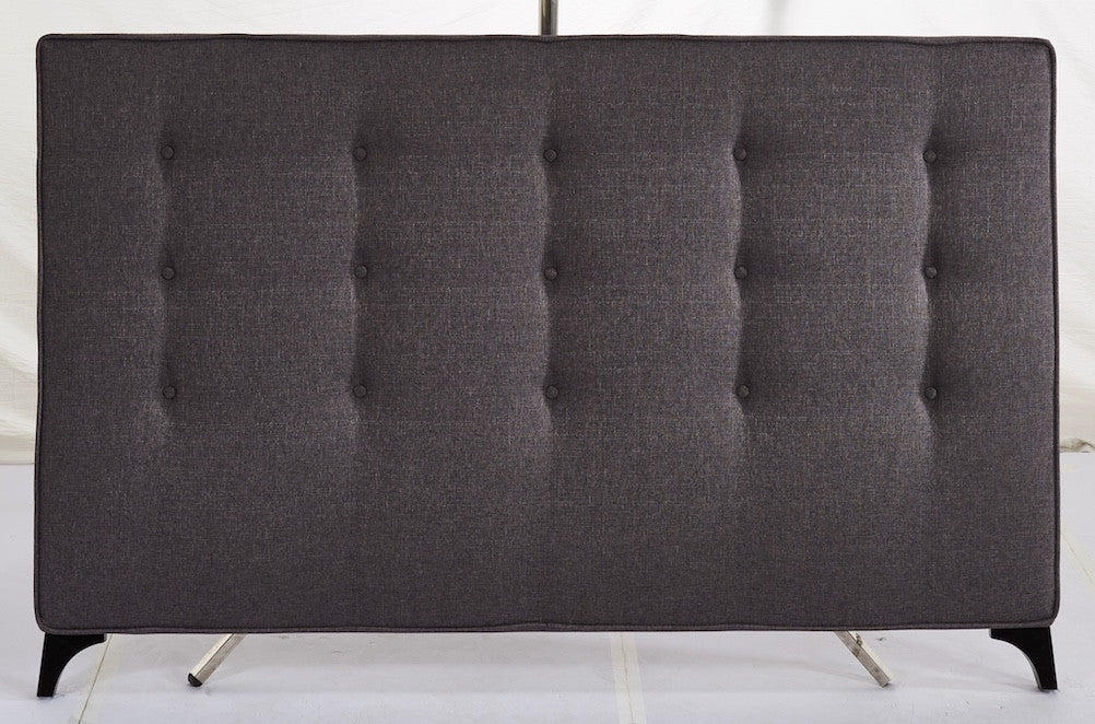 Sängynpääty 170x111cm, kangasverhoilu, tummanharmaa