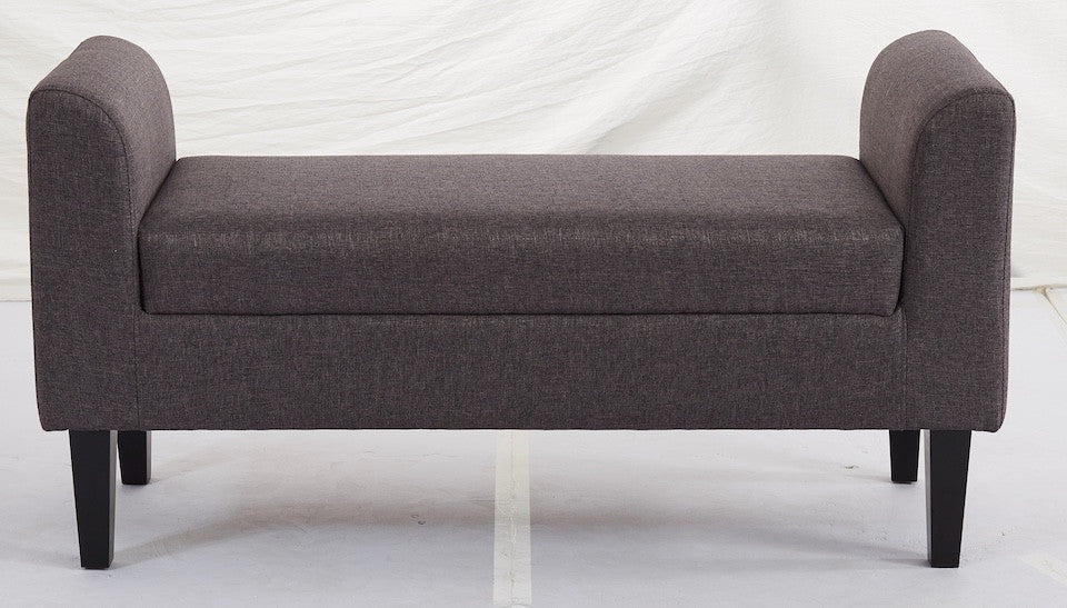 Penkki 115x44x58cm, kangasverhoilu, tummanharmaa