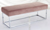 Penkki 114x44x42cm, samettiverhoilu, roosa
