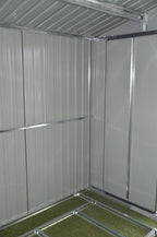 POHJOLA GARDEN Pihavaja 8,8m2 Puutarhavaja, Peltivarasto, Työkaluvaja Valkoinen + sokkeli