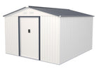 POHJOLA GARDEN Pihavaja 8,8m2 Puutarhavaja, Peltivarasto, Työkaluvaja Valkoinen + sokkeli