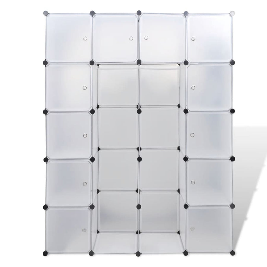 Moduulikaappi 14 lokeroa 37 x 146 x 180,5 cm valkoinen