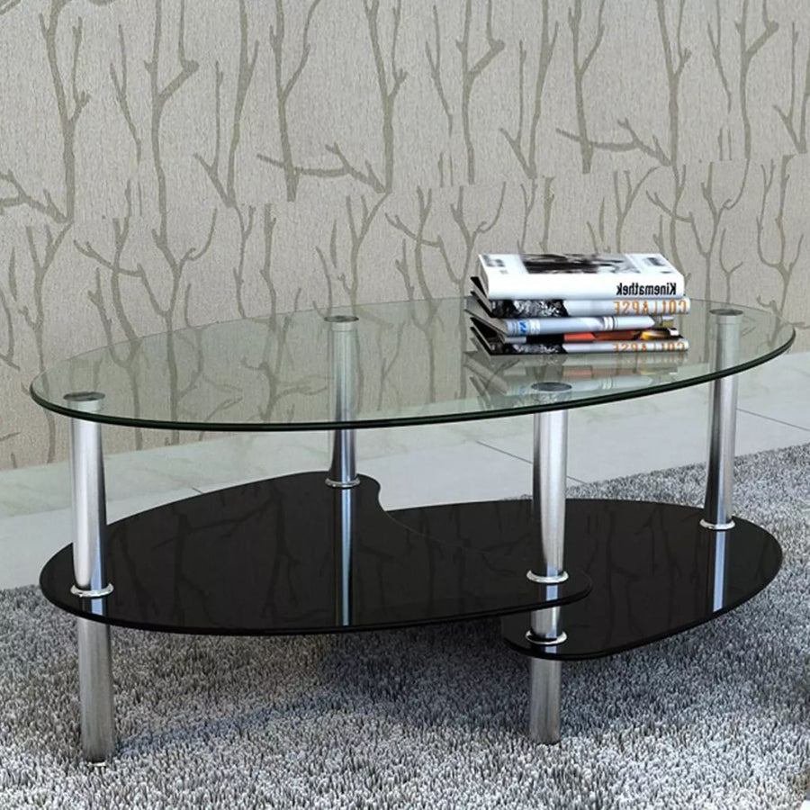 Soffbord, individuell 3-nivådesign, svart