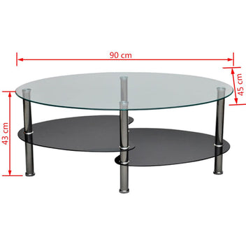 Soffbord, individuell 3-nivådesign, svart