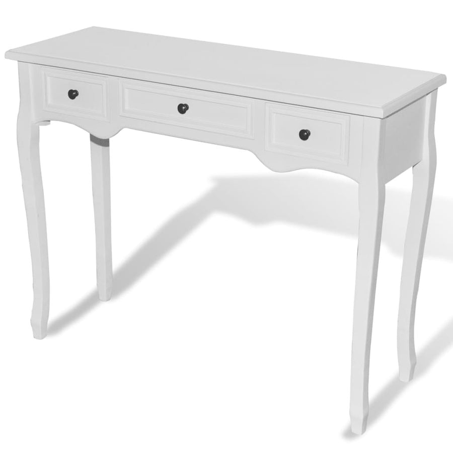 Sidobord 3 lådor Vitt