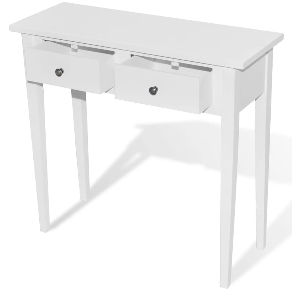 Sidobord 2 lådor Vitt