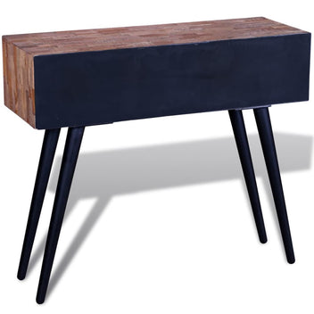 Sidobord med 3 lådor Återvunnen teak