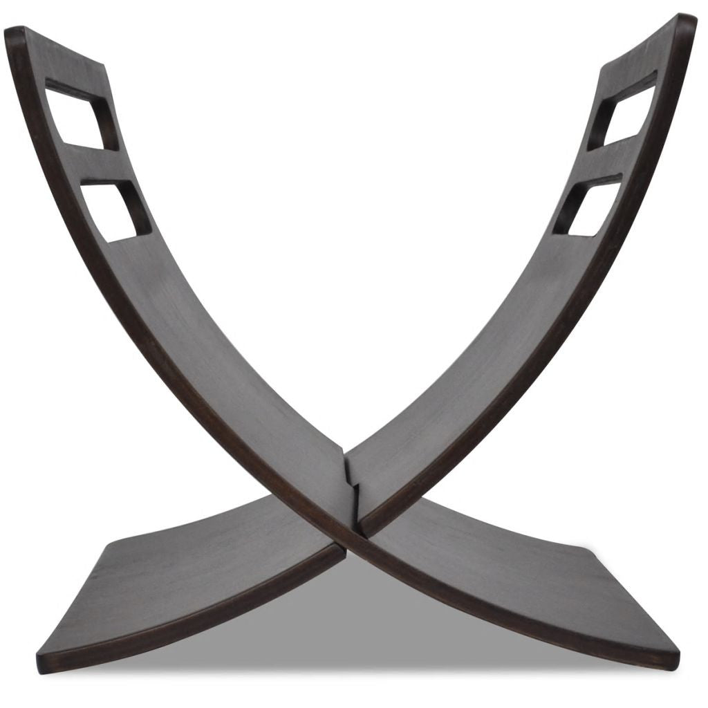 Puinen lehtiteline Ruskea