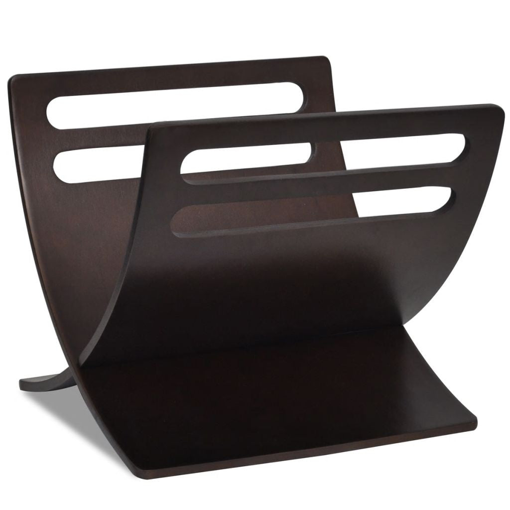 Puinen lehtiteline Ruskea