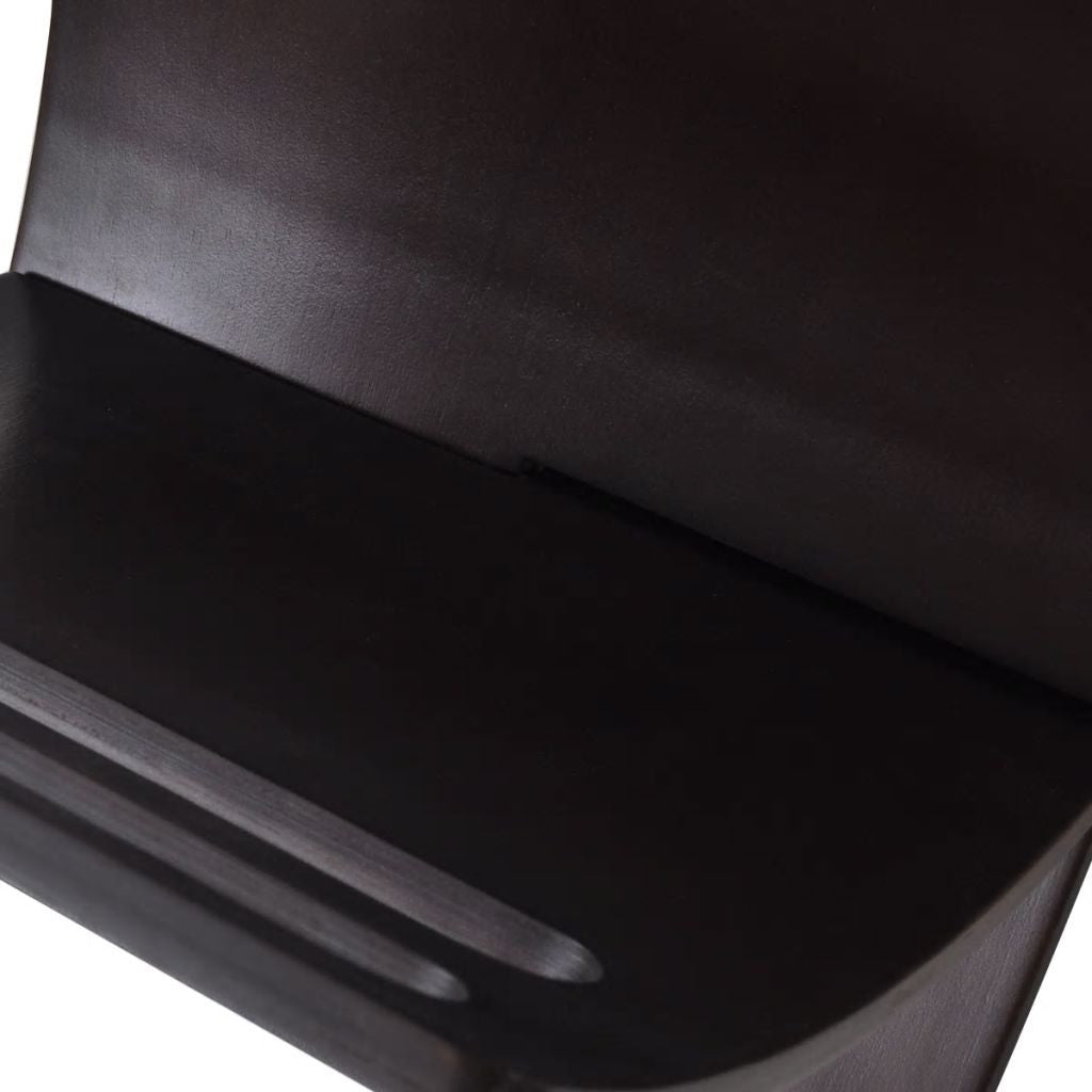 Puinen lehtiteline Ruskea