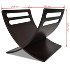 Puinen lehtiteline Ruskea