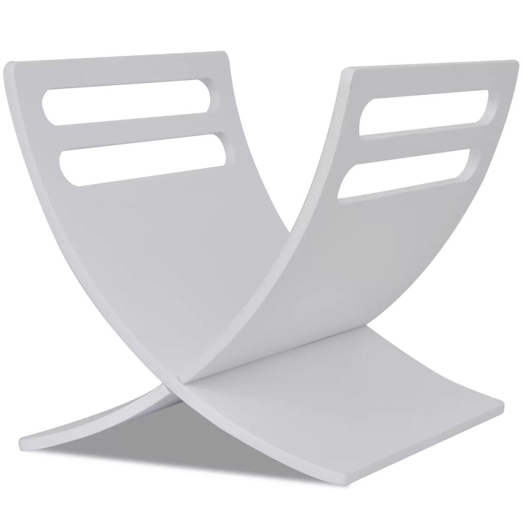 Puinen lehtiteline valkoinen