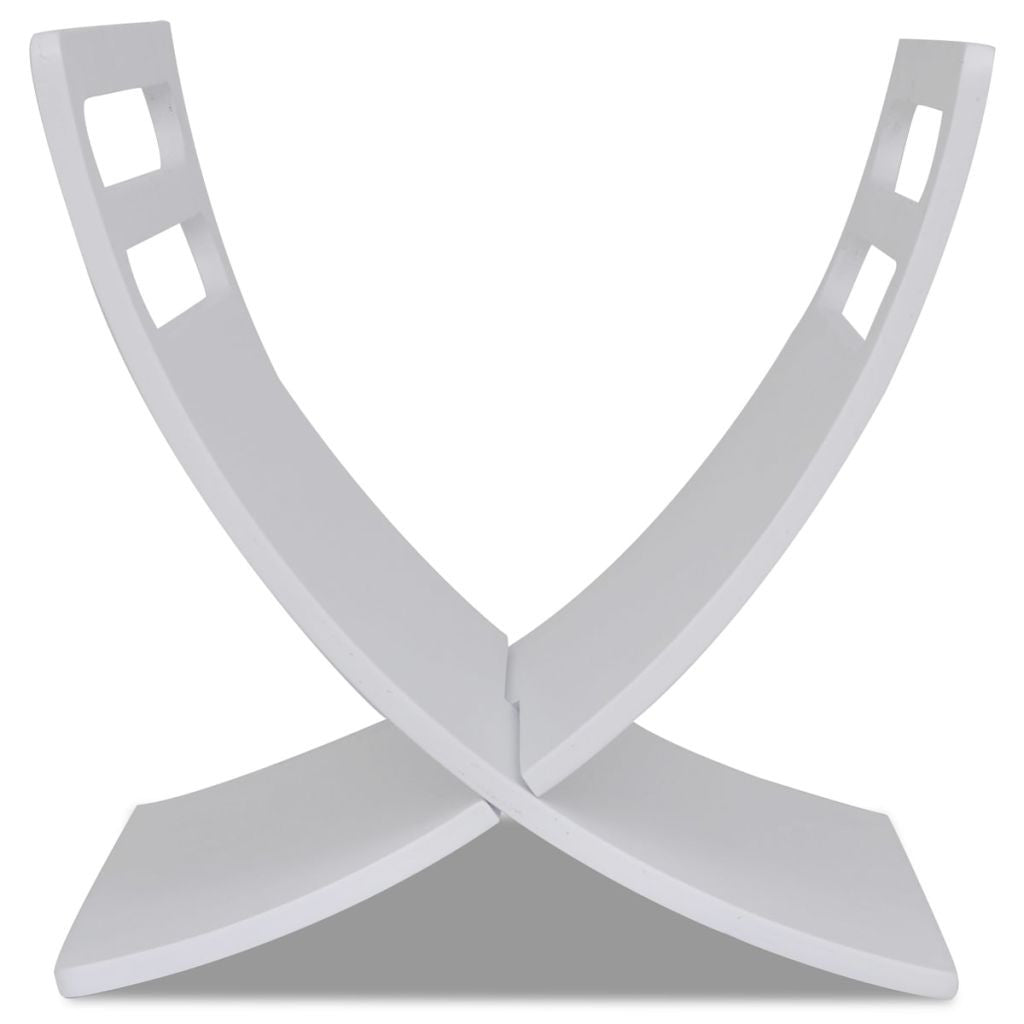 Puinen lehtiteline valkoinen