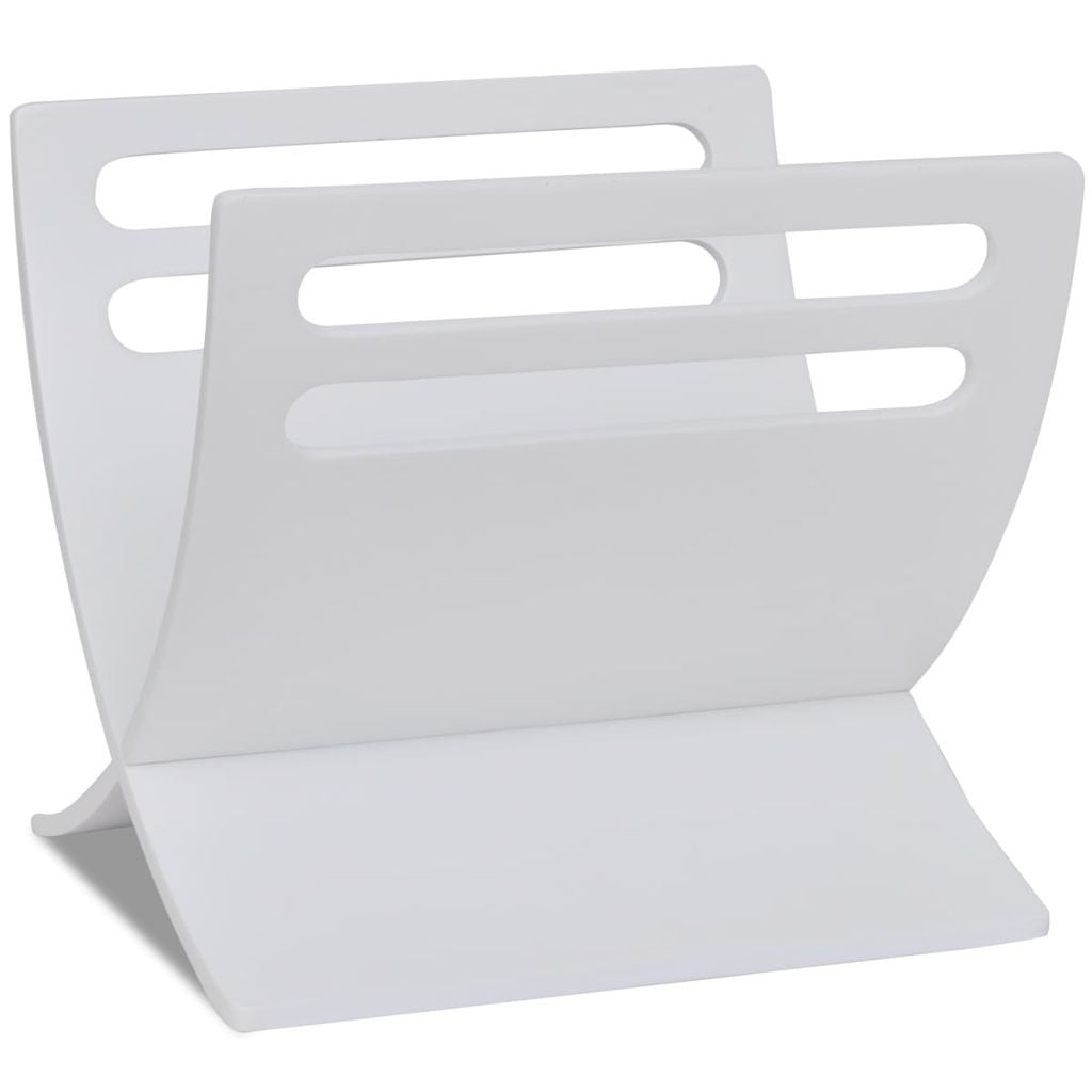 Puinen lehtiteline valkoinen